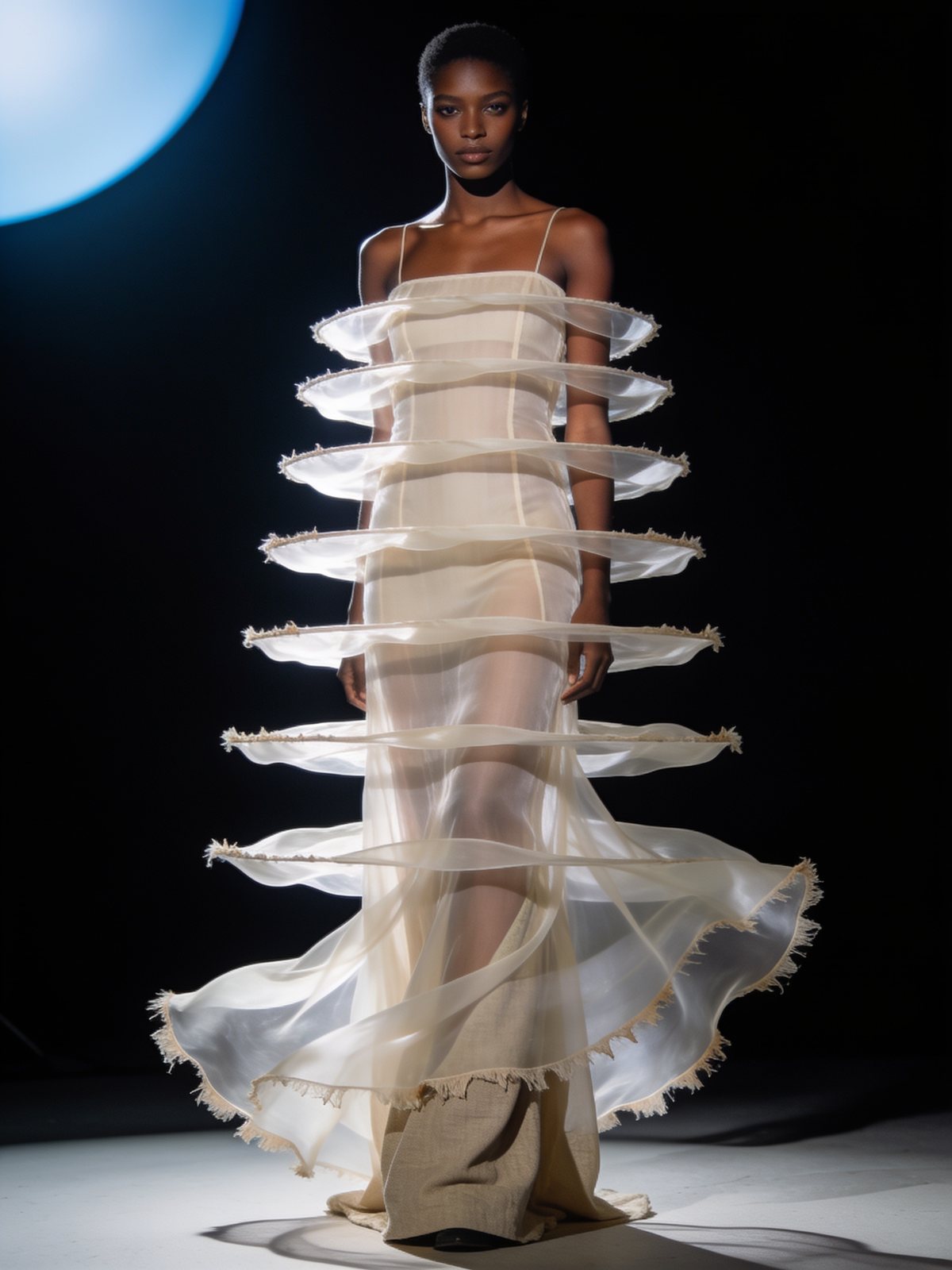 Layered column dress